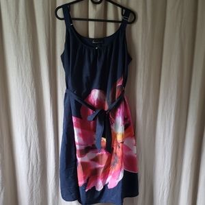 Lane Bryant navy floral sun dress
